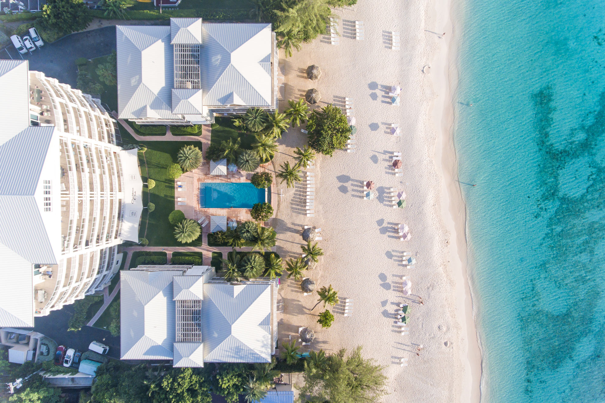 Aerial view of the George Town waterfront, Grand Cayman